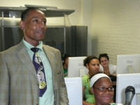 Giancarlo Esposito watches dailies at WFF Summer Film Intensive